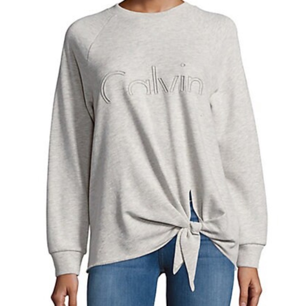 Calvin Klein tie waist sweatshirt sz XS